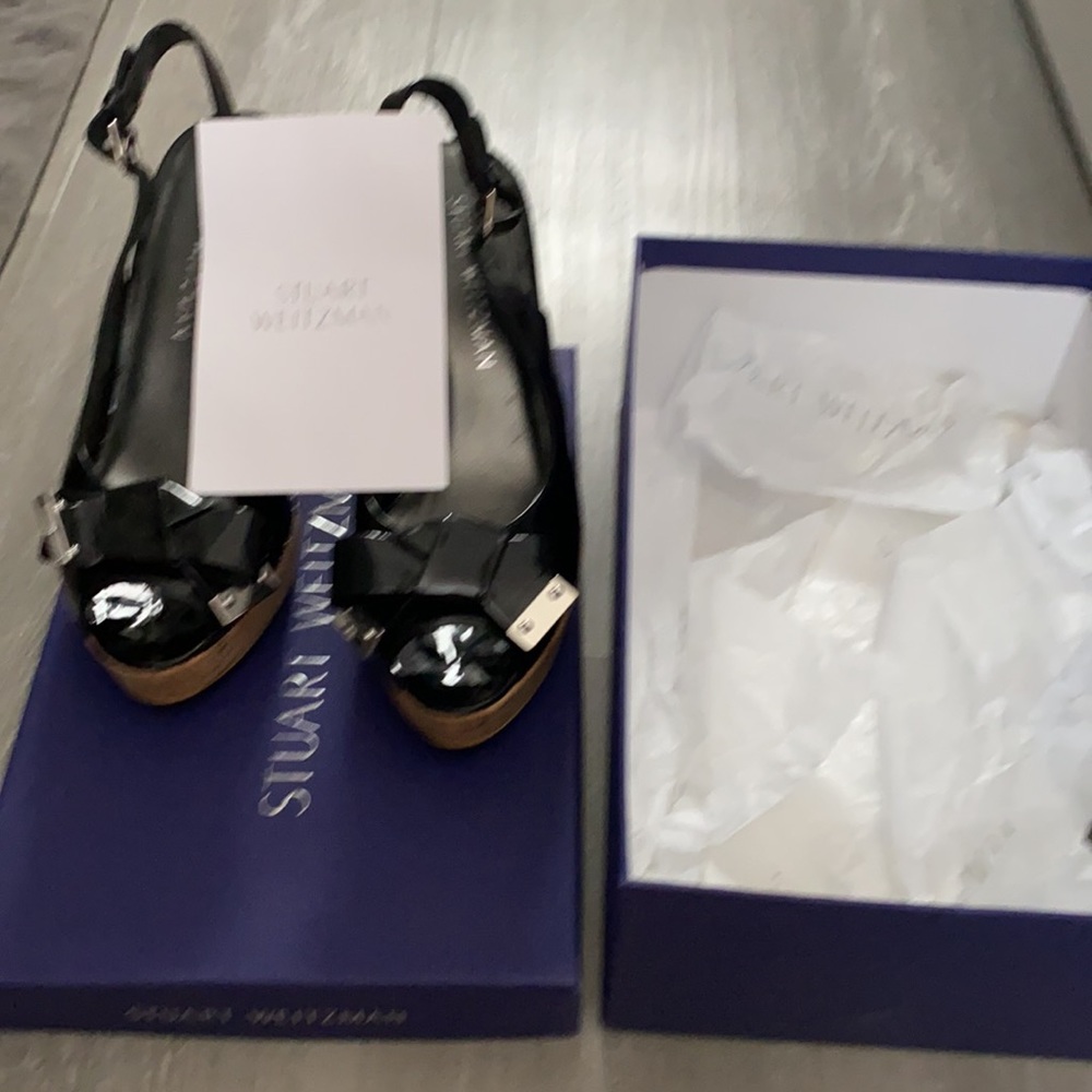 Stuart Weitzman Barely Worn Platform Sling Back P… - image 3